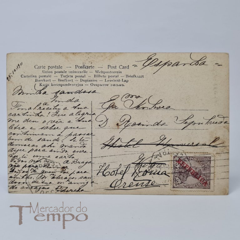 Postal “Muitas Saudações de Lisboa” Vistas e Monumentos, 1911