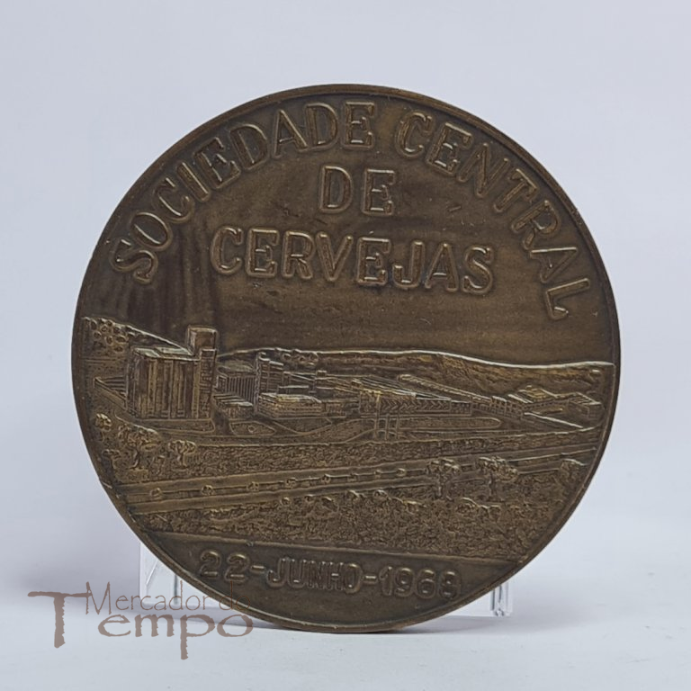 Medalha Bronze Inauguração Fábrica da Sociedade Central Cervejas 1968