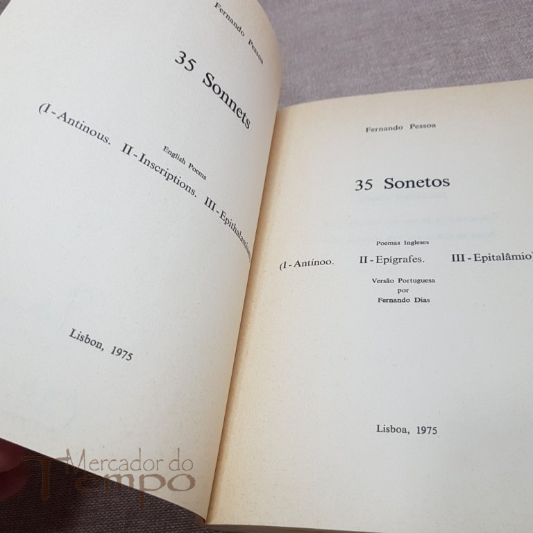 Fernando Pessoa - English Poems I-II-III, 35 Sonnets – 1975