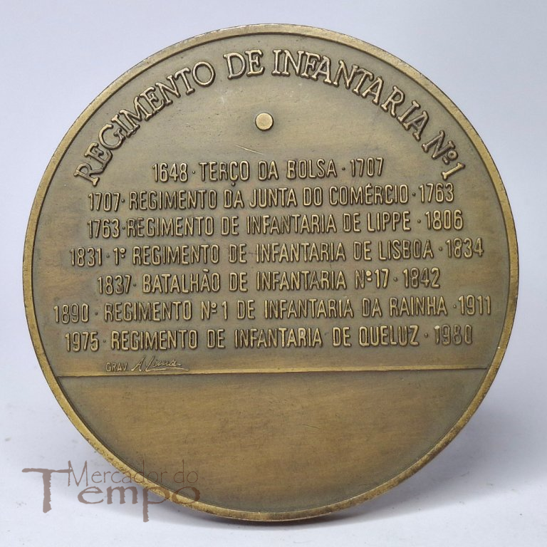 Medalha em bronze do Regimento de Infantaria n°1