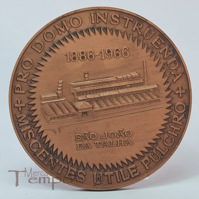 Medalha em cobre 80º aniversário da Fábrica de Móveis Olaio, 1886