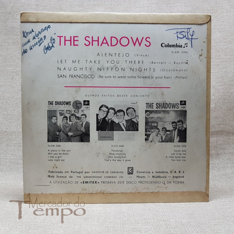 Disco 45rpm The Shadows - Alentejo SLEM 2303