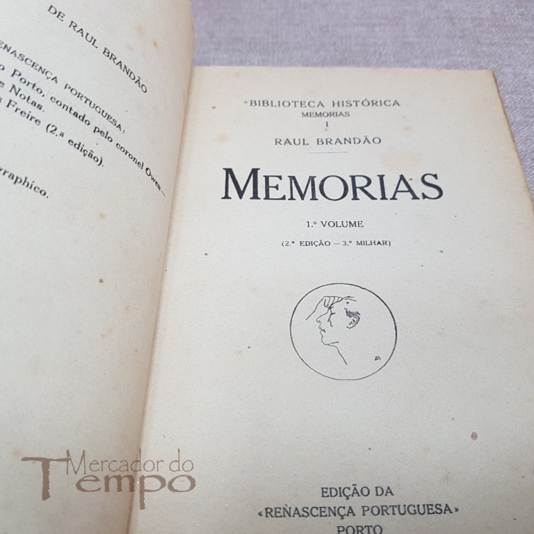 Memorias de Raul Brandão 1ºvol. – 2ªedição, 1919