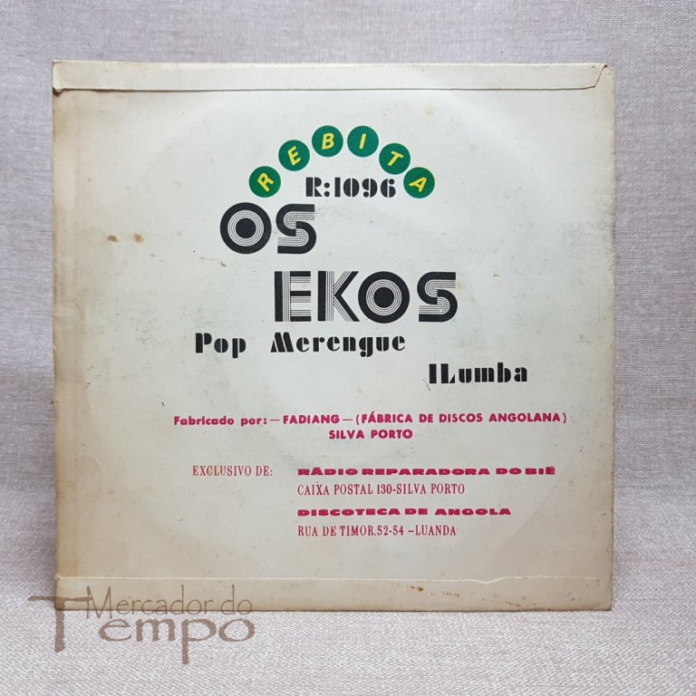 Raro Disco 45 rpm Angola - Os EKOS - Pop Merengue 