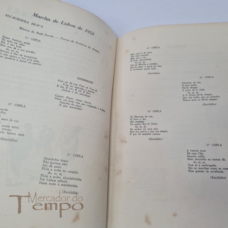 Festas Populares de Lisboa programa oficial 1952