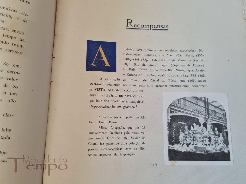 3 livros Centenário Fábrica da Vista Alegre (1824-1924) Ed.Esp.200 ex.